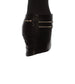 Double Trouble Gold Zippered Leather Moto Hi-Lo Mini Skirt