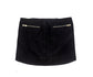 Double Trouble Gold Zippered Leather Moto Hi-Lo Mini Skirt