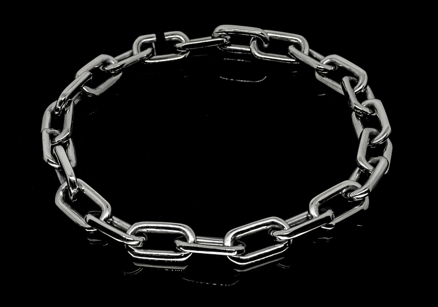 Silver Thick Chain Necklace - Lightweight Design