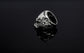 Black Diamond Eye Silver Skull RIng