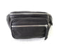 Silver Chain Reaction Fanny Pack Crossbody Sling Bag Black Leather