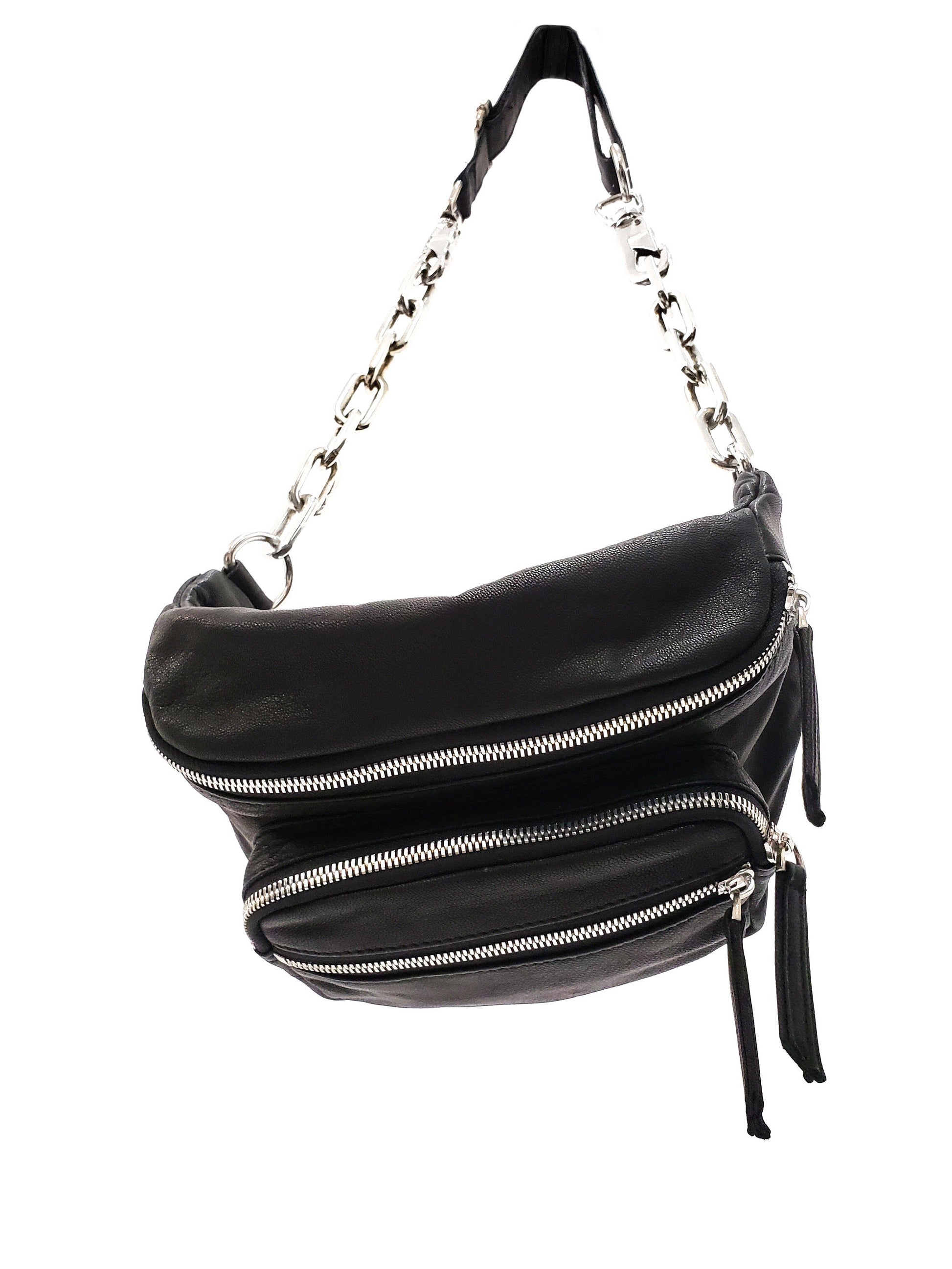 Silver Chain Reaction Fanny Pack Crossbody Sling Bag Black -  Canada