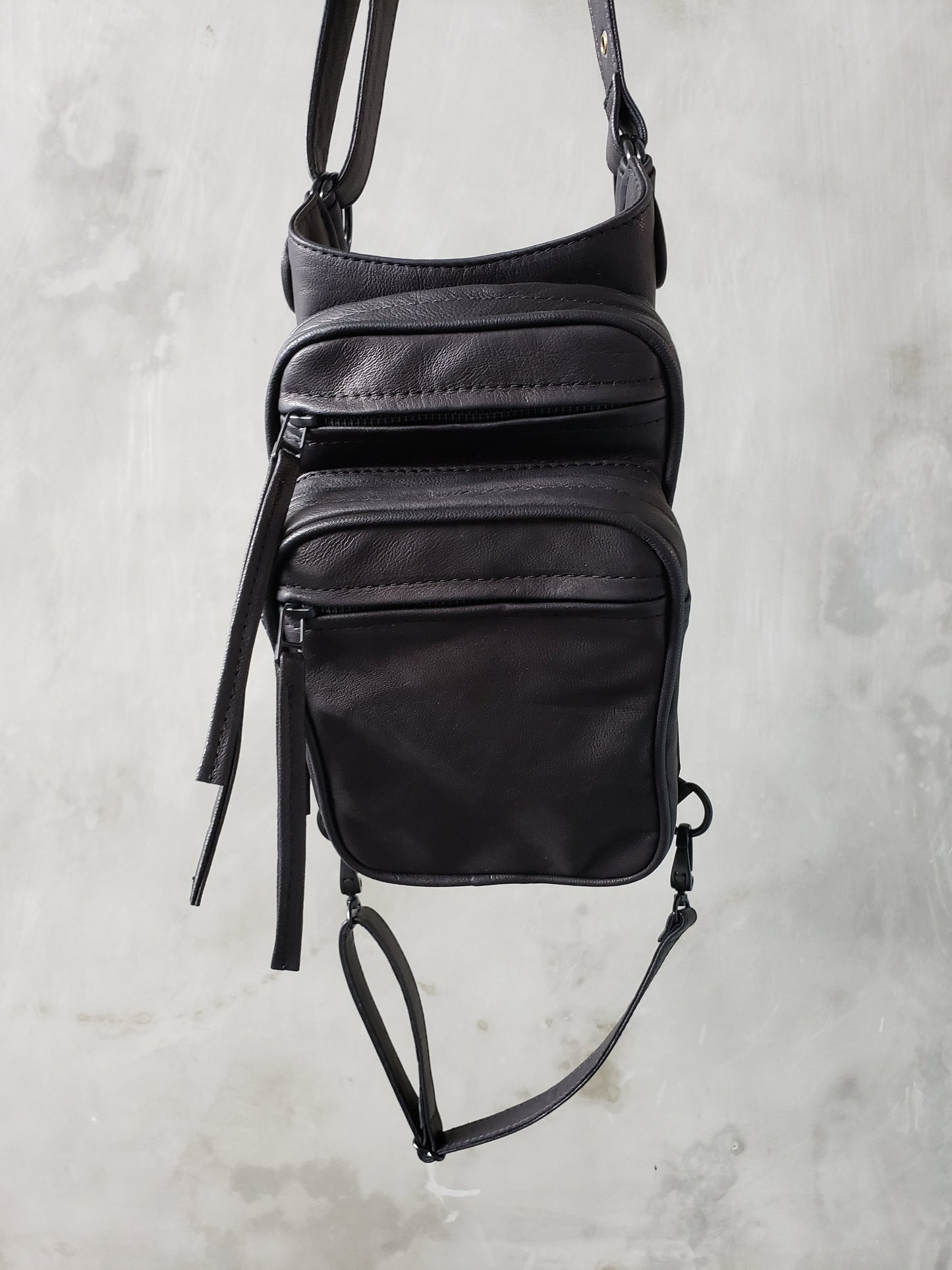 The Industry Moto Convertible Hip Holster Waist Bag w/ Black Hardware