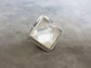 Quartz Crystal Pyramid Unisex Silver Ring