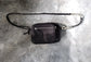 The Panic Bag - Convertible Black Leather Shoulder Bag w/ Heavy Duty Hardware and Chain