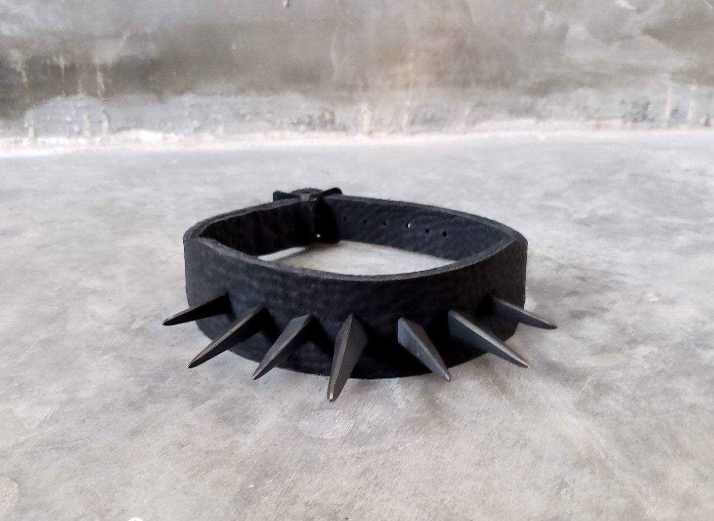 The Futurist Giant Spiked Leather Choker