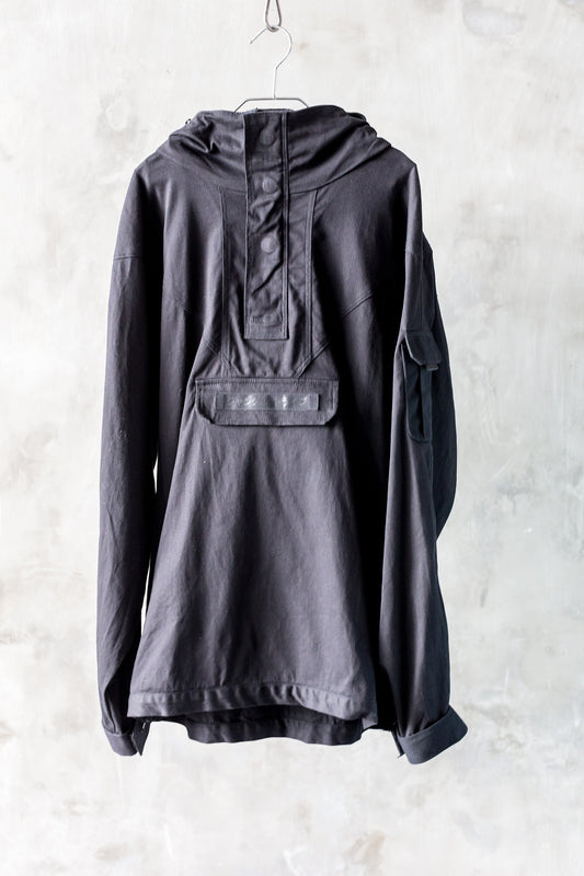 The Minimalist Pull Over Techwear Parka With Hide-A-Way Hood