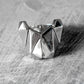 Silver Dimensional Statement Ring ASTEROID LOVE unisex