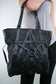 RAGE CAGE Black Large Leather Tote Bag