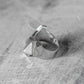 Silver Dimensional Statement Ring ASTEROID LOVE unisex
