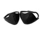 Washable Black Fabric Adjustable Adult Protective Face Mask With Built In Felt Filter Layer