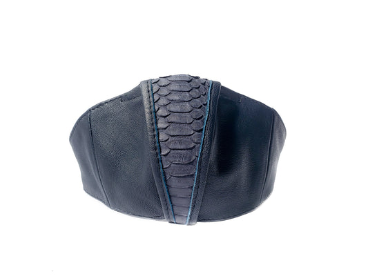 BLUE ROCK DEFENSE Face Mask in Black Leather