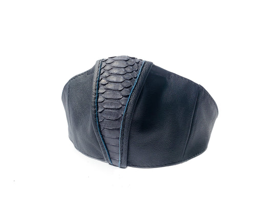 BLUE ROCK DEFENSE Face Mask in Black Leather