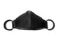 Black Leather and Fabric Adjustable Adult Protective Face Mask With Filter and Ear hook