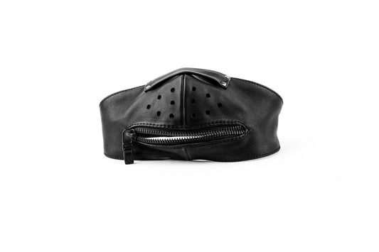 Black on Black Zipper Mouth Face Protection Adjustable Adult Mask With Filter