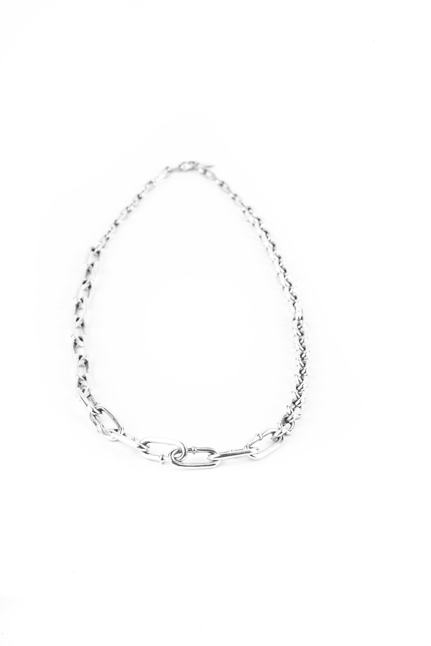 Duality Unique Multi Chainlink Silver Necklace