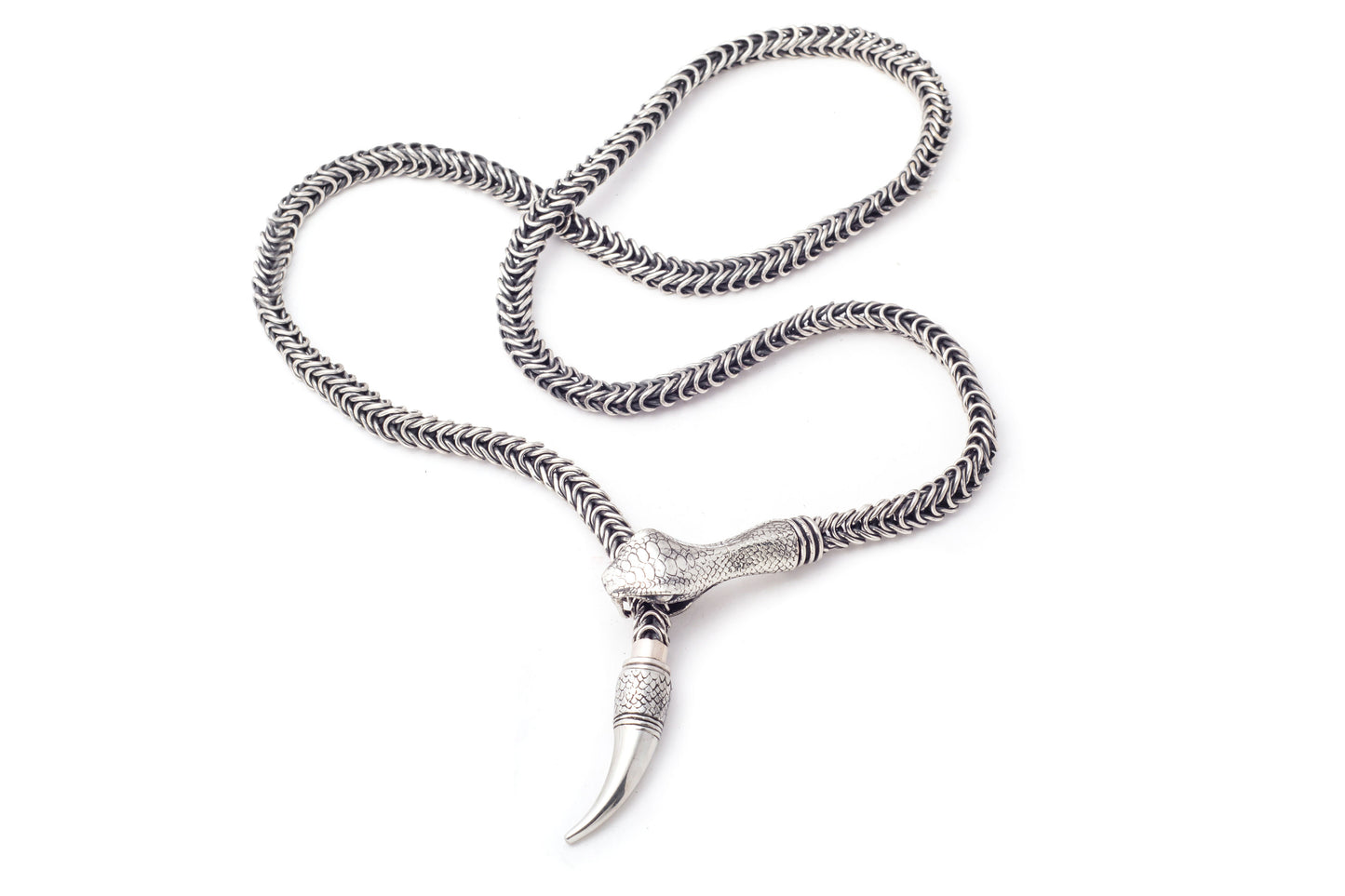 DIAMOND BACK snake necklace