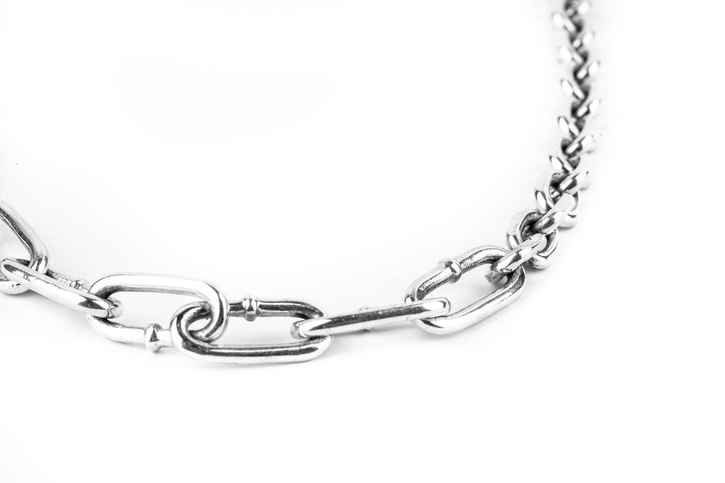 Duality Unique Multi Chainlink Silver Necklace