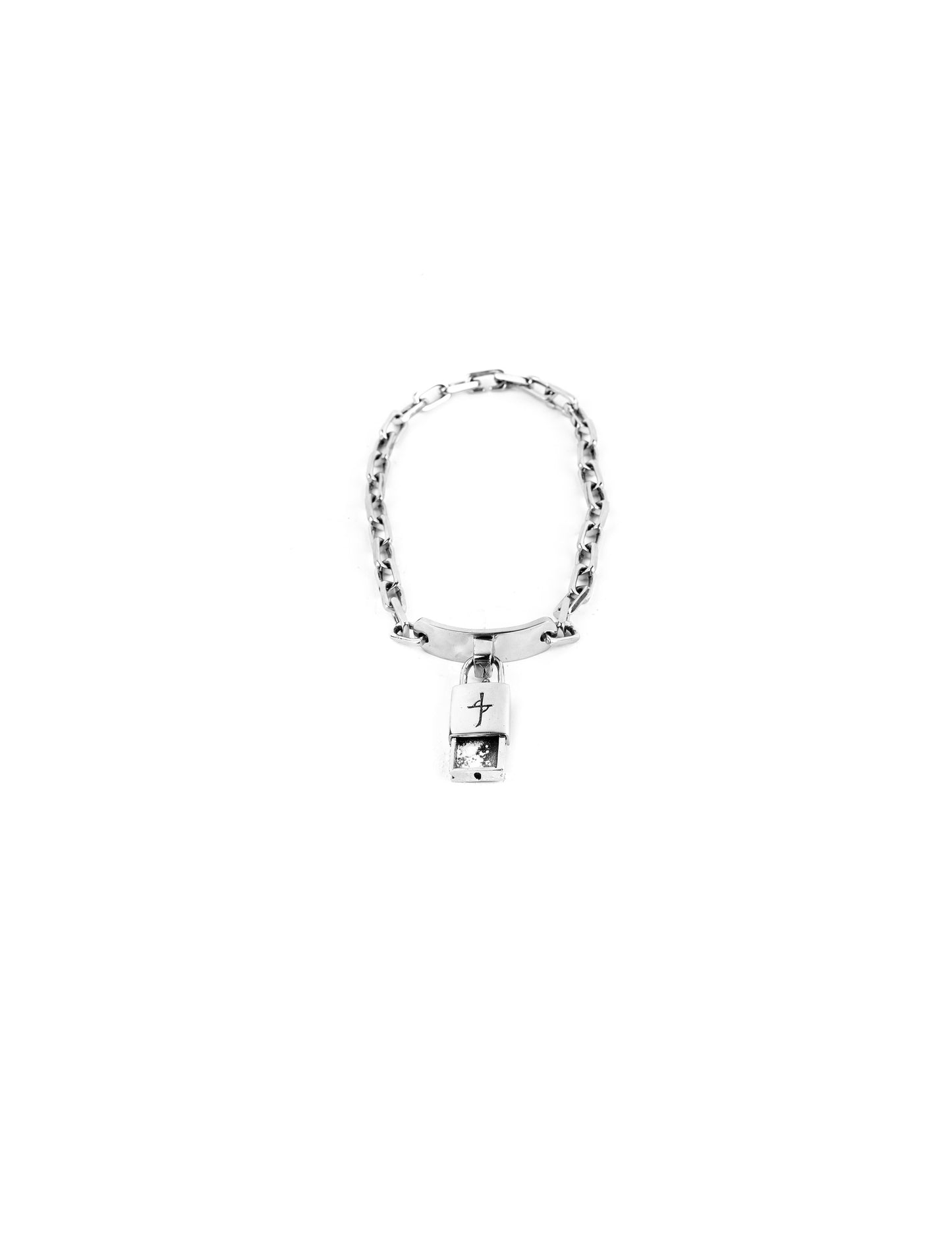 Stash Lock Choker Chain Necklace