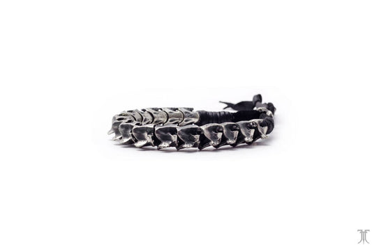 SPINAL RISE Adjustable Braided Leather Bracelet