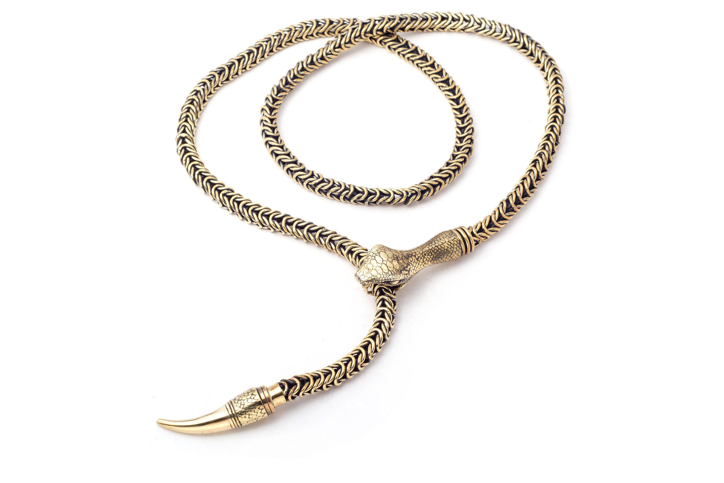 DIAMOND BACK snake necklace
