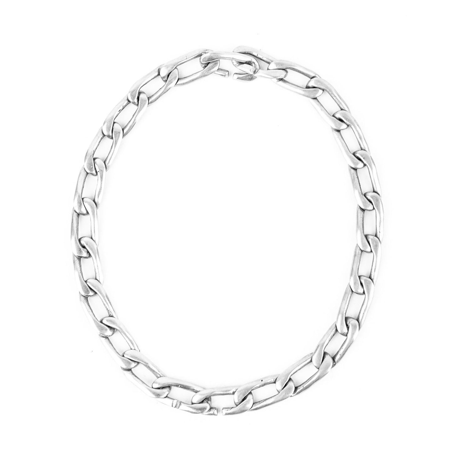 Chunky Cuban Link Silver Necklace and Bracelet