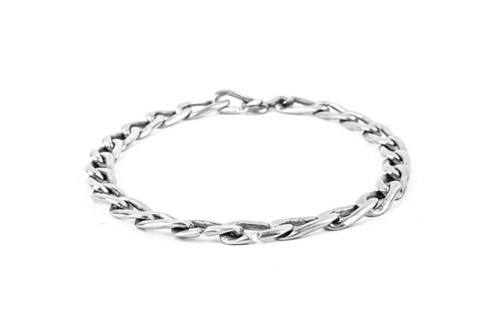 Chunky Cuban Link Silver Necklace and Bracelet