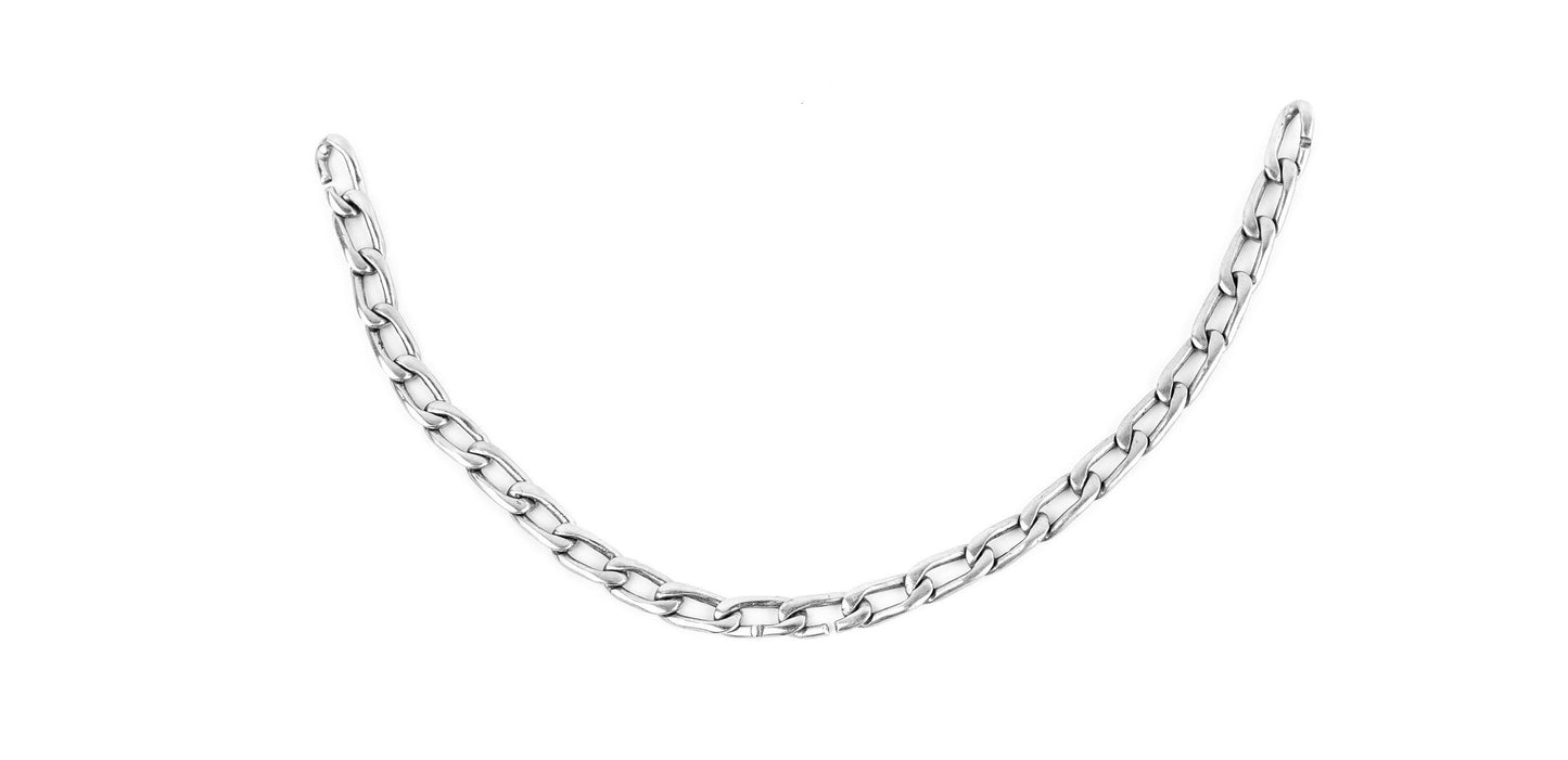 Chunky Cuban Link Silver Necklace and Bracelet