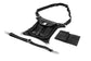 Tactical Edge Black Leather Holster and Hip Bag Utility Belt with Silver Hardware