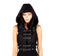 Black Shadow Tech Wear Hood Vest by Jungle Tribe