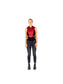 RED NINJA KOMBAT Tech Wear Hooded Crop Top Vest in soft Red Leather