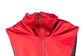 RED NINJA KOMBAT Tech Wear Hooded Crop Top Vest in soft Red Leather