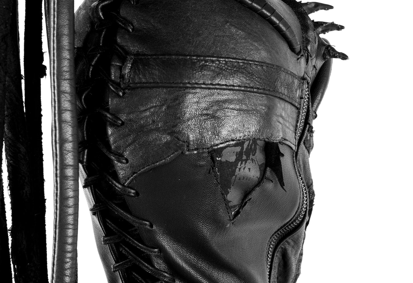 Black Leather Predator Zombie Gimp Mask