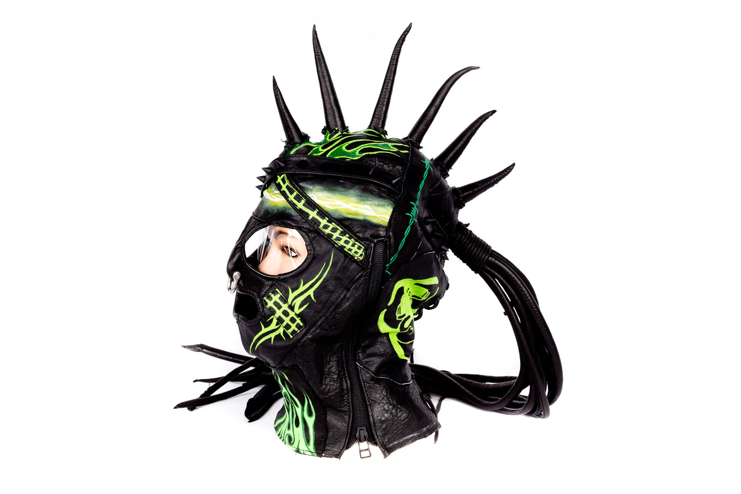 Green Machine Leather Full Face Gimp Mask