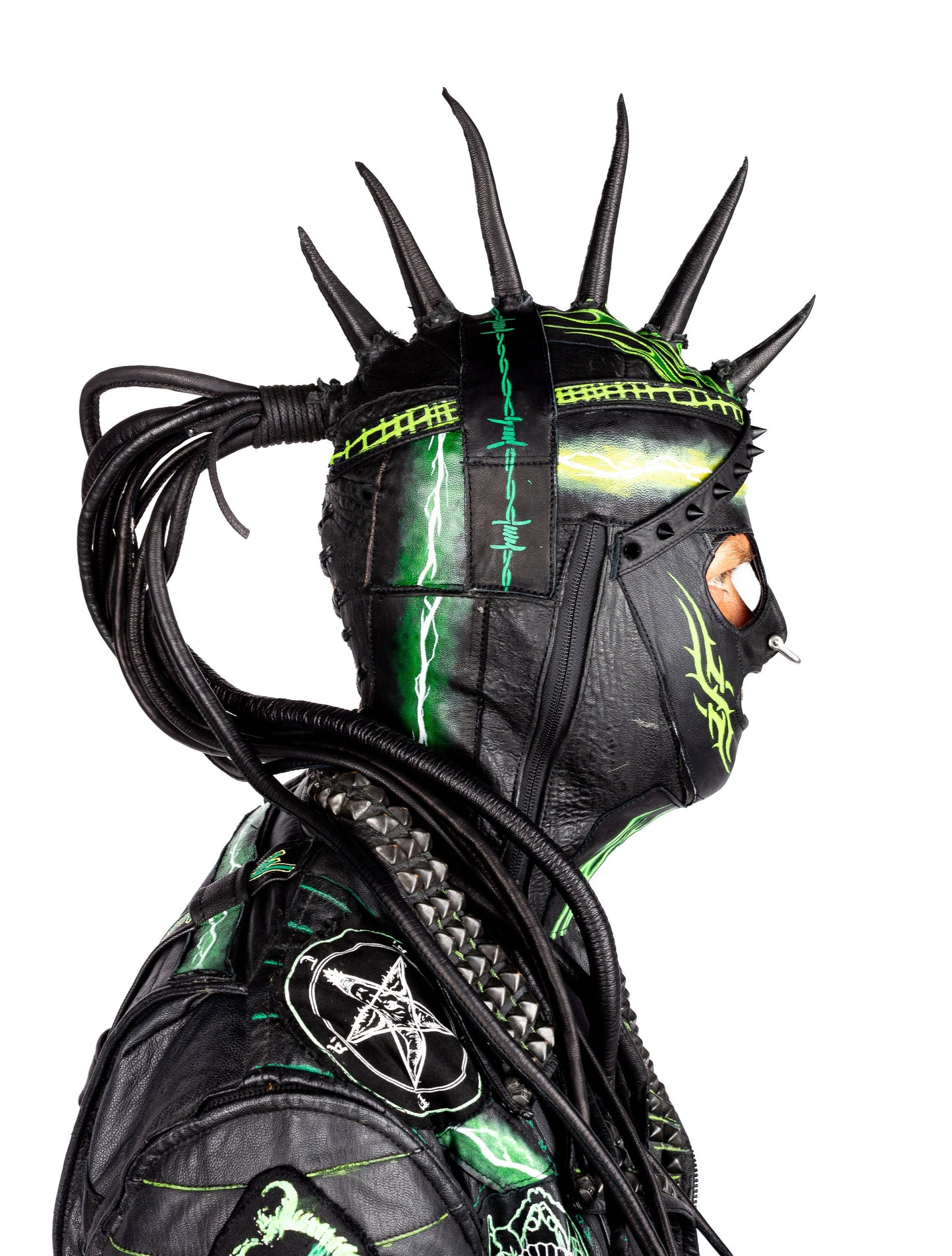 Green Machine Leather Full Face Gimp Mask