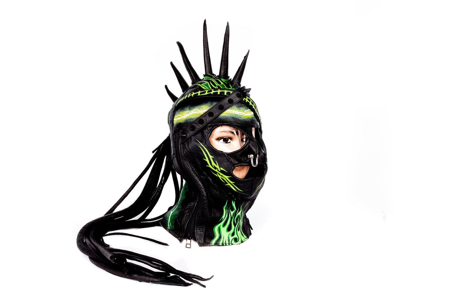 Green Machine Leather Full Face Gimp Mask