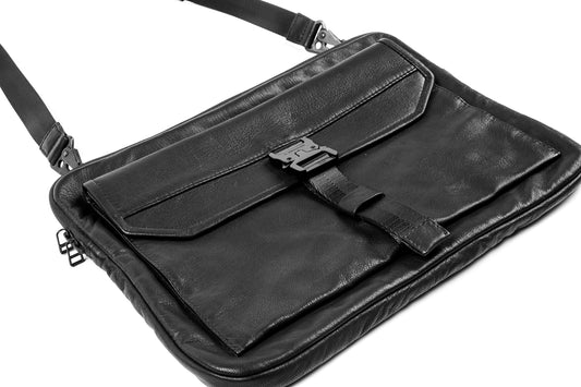 Black Leather Edge Laptop Bag Sleeve and Bag