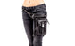 Edge Tactic Black Leather Holster and Hip Bag Utility Belt with Silver Hardware