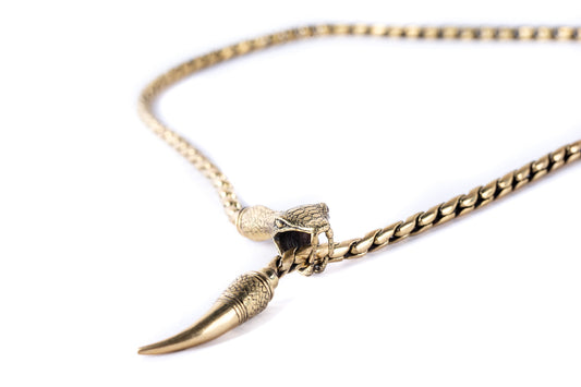 Razorback Snake Lariat Necklace Unisex