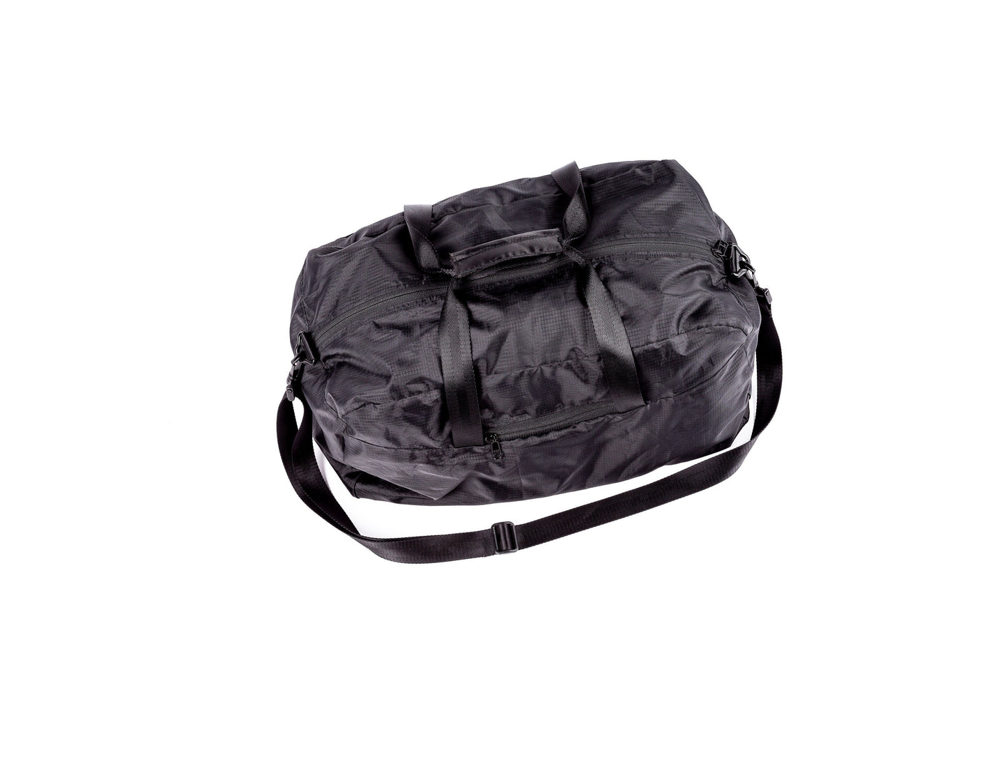 Blacked Out Quick Collapsible Nylon Duffle Bag