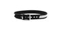 Side Flex Black Leather Silver Studded Punk Rocker Belt