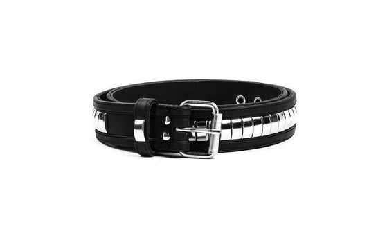 Nu Metal Silver Studded Leather Punk Rocker Belt