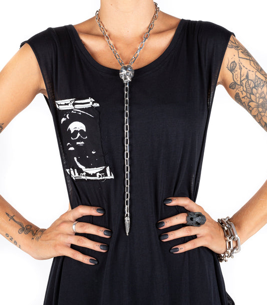 Skull Kollector Unisex Oversized Sleeveless T shirt