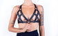 Black Cage Leather Harness and Bra