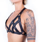 Black Cage Leather Harness and Bra