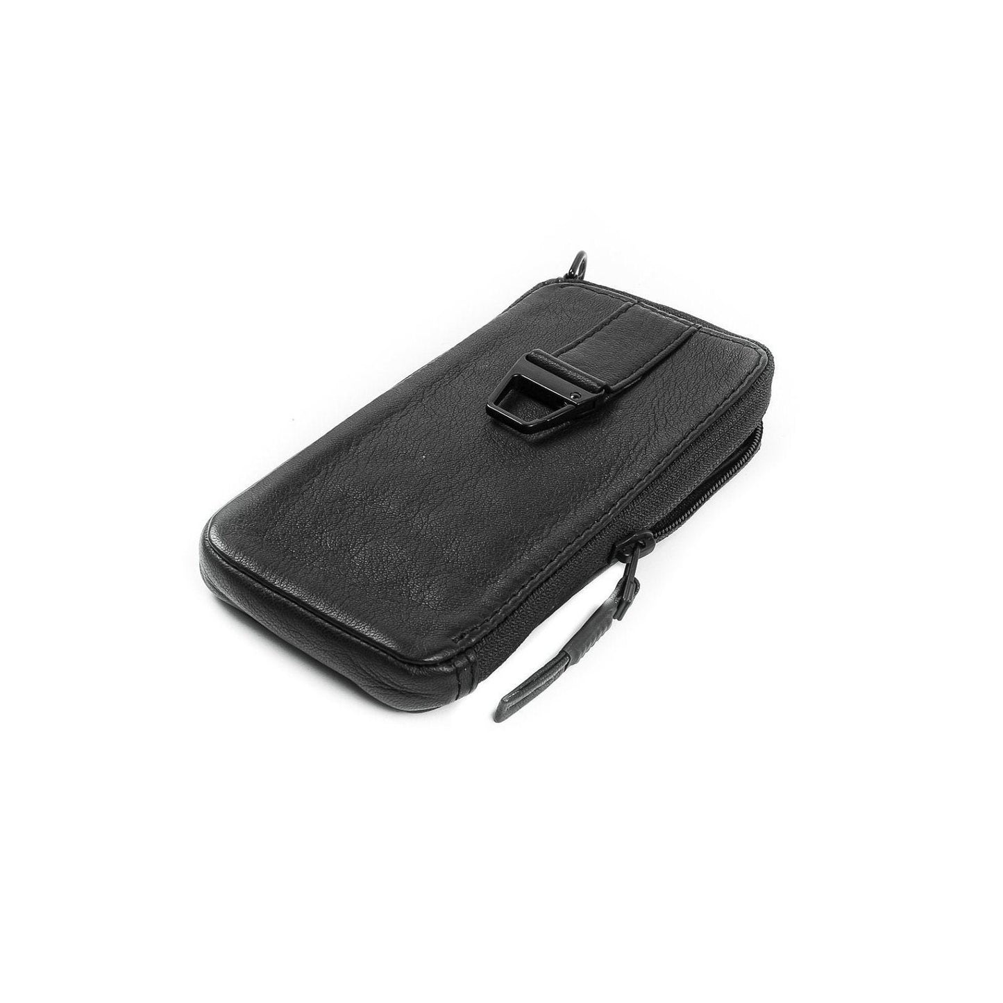Static Black Leather Phone Case and Wallet