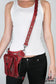 BLOODY PENNY Red Leather Waist Holster and Hip Bag