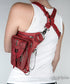 BLOODY PENNY Red Leather Waist Holster and Hip Bag