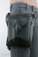 METRIC RAVEN Black Leather Holster Shoulder Backpack and Hip Bag