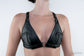 BLACK DIVIDE Black Leather 70's Inspired Bra Halter Top